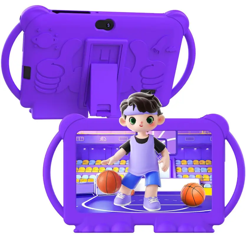 Kids Tablet 7 inch for Boys Girls Android Tablets for Kids, 4GB RAM 32GB ROM Toddler Tablet, WIFI Bluetooth, Safety Eye IPS Screen, Parental Control, Dual Camera Shockproof Case for Educational Games